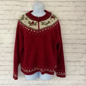 Croft & Barrow wool silk burgundy sweater size XL